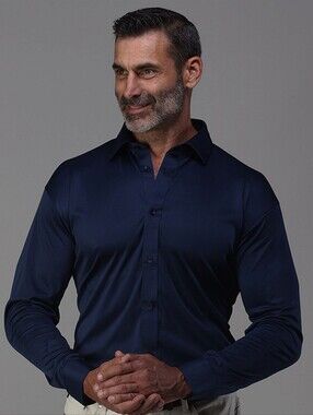 Collars & Co. Quattro Flex Men's Small Long Sleeve Dress Shirt NWT